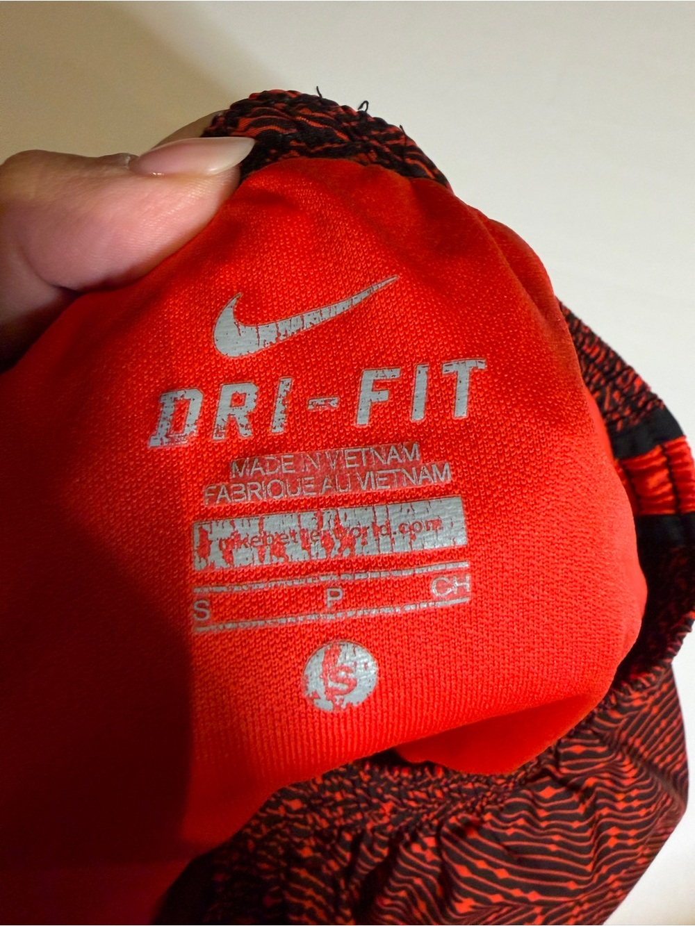 Nike Women's Red and Black Athletic Shorts - Picture 4 of 4